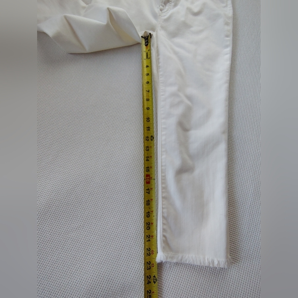 Girlfriend Slim Leg Crop Chico's Women's White Jeans Size 6 - Picture 6 of 8